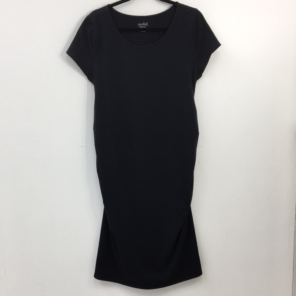 Isabel Maternity Short Sleeve Scoop Neck Midi Dress XL EXCELLENT Condition